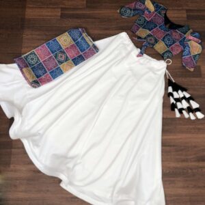 Premium Designer Embroidered Frolic Cotton Lehenga Choli with Viscose Crochet Dupatta