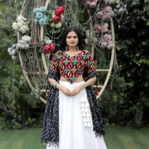 Navratri Special Premium Frolic Cotton Lehenga Choli with Dupatta Set